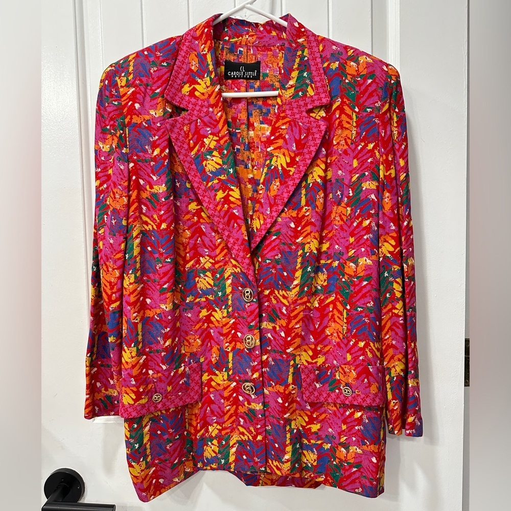 Carole Little Multicolor Abstract Jacket